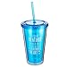 Christian Art Gifts Insulated Teacher Tumbler with Lid & Straw: Teacher Takes Hand, Opens Mind, Touches Heart - Let All That You Do Be Done in Love - 1 Corinthians 16:14 Bible Verse Cup, Blue, 16 oz.