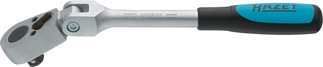 HAZET 8816GK 218 mm Polished Reversible Ratchet with Hinge Joint - Chrome-Plated