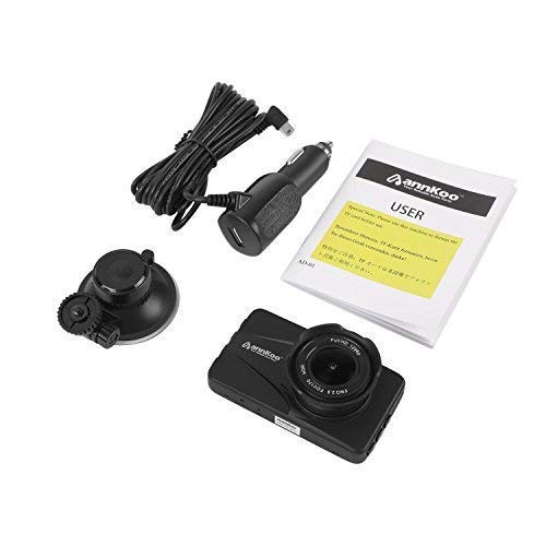 Dash Cam - ANNKOO AD01 Car DVR HD Lens 3.0" Screen Full HD Display 1080P 1296P 170° Wide Angle HDR Dashboard Camera Vehicle with G-Sensor, WDR, Loop Recording, Black