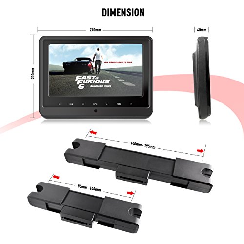 image for Headrest DVD Player for Car Can Use Both in Car or at Home as DVD Play
