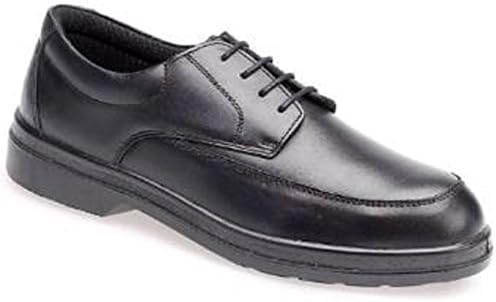 Capps Men's LH700 High Quality Leather Mudguard Safety Shoe With Comfort Lining US Size 12 Black