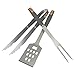 Makimy 3 Piece Barbecue Tool Set â€“ Stainless Steel BBQ Set with Tongs, Grilling Fork, and Spatula â€“ Non-Slip Grill Set â€“ Ideal Gift idea for Grill Lovers