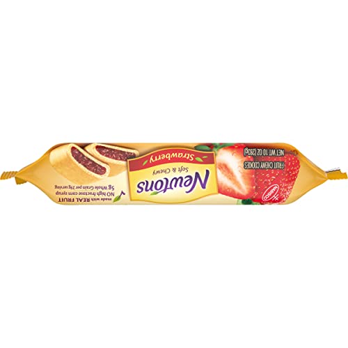 NEWTONS SOFT & FRUIT CHEWY STRAWBERRY COOKIES, (STRAWBERRY BARS), 10 OZ PACK