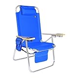 Deluxe XL Wide Big Boy Aluminum Heavy Duty Beach Chair 17 inches Seat Height - 300 lb Load Capacity