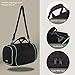 MIER 24Inch Gym Bag Sports Duffel Bag with Shoe Compartment for Men, Black