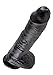 Pipedream King Cock with Balls, Black, 10 Inch