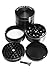 Grinder Kingz Herb Grinder - 4-Piece Herb & Spice Mill Made From Anodized Aircraft-Grade Aluminum - 59 Razor-Sharp High-Quality All-Metal, Diamond-Shaped Teeth Provide Butter-Smooth Grinding Action - No Plastic Parts - Also Includes Pollen Sifter