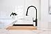 AguaStella AS81MB Matte Black Kitchen Sink Faucet with Pull Down Sprayer Single Handle High Arc