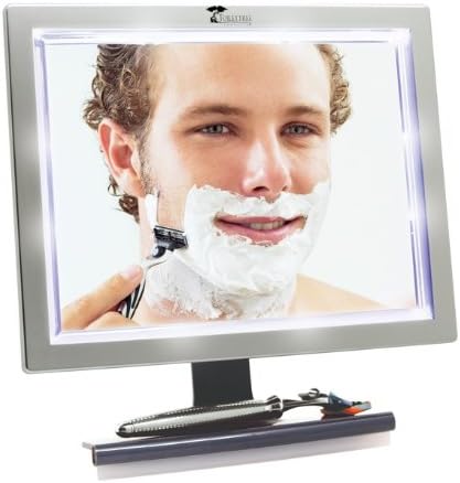 ToiletTree Products Deluxe LED Fogless Shower Mirror with Squeegee Guaranteed Not to Fog, Designed Not to.