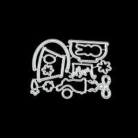 Rabbit Cup DIY Metal Cutting Dies Stencil Scrapbooking Album Stamp Paper Card Crafts Decor