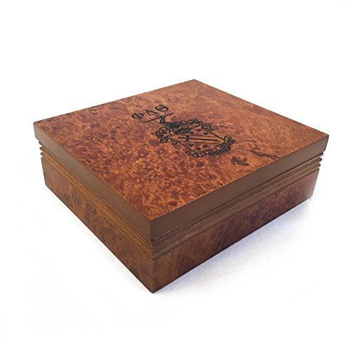 Phi Delta Theta Fraternity Marble Effect Wooden Wood Pin Box Elegantly Engraved Greek Letter Brown Color Phi Delt