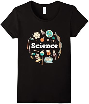 Womens Science Lab Equipment Molecules Shirt Science Lover Gift Large Black