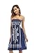 Zyyfly Bathing Suit Cover up Beach Dress Summer Casual Tube top Strapless Dress Sapphire