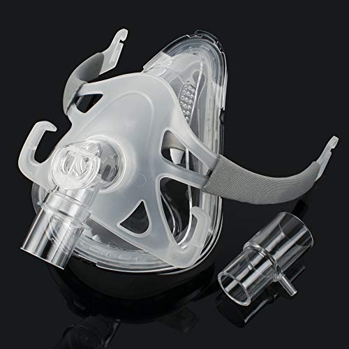 Denshine Adjustable Full Face Mask with Headgear for Sleep (L (100~115mm))