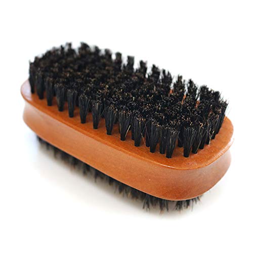 Double Sided Wild Boar Bristle Pig Hair Shoe Brush Solid Wood PU Leather Polishing Cleaning Shoes Care Tool - Thumbnail 6