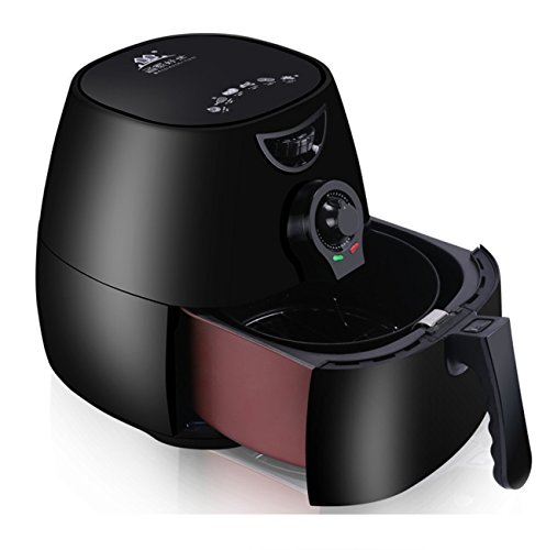 Traditional Cooker Air Fryer Oil Free Low Fat Electric Smoke-free 1200W 2.8 L (Color : Black, Edition : 110V)