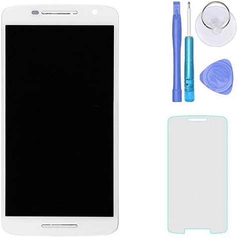 SPHENEL LCD Display Screen And Digitizer Touch Screen Assembly With Frame For Motorola Moto X Play XT1561 XT1562 XT1563 / Moto Maxx 2 XT1565 (White)