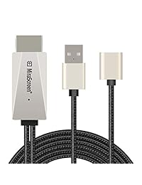 MiraScreen   Cable USB a HDMI con pantalla AV Dual iOS+USB C 1080P de Beyond iOS 9 y Android 4.4 para teléfono y Pad a HDMI Monitor Proyector Digital portátil espejo pantalla a HDMI adaptador