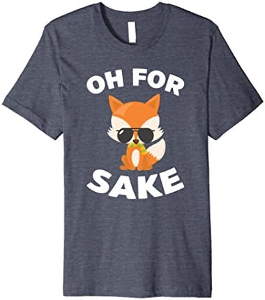 Mens Oh For Fox Sake PREMIUM Tshirt XL Heather Blue