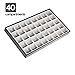 JACKCUBE DESIGN 40 Compartments Stackable Synthetic Leather Jewelry Tray Earring Necklace Bracelet Ring Organizer Display Storage Box(Set of 1, Black, 16 x 9.6 x 1.6 inches)- :MK212-3A