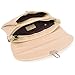 BMC Womens Peachy Tan Faux Crocodile Skin Textured PU Leather Envelope Flap Fashion Clutch Handbag