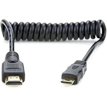 COILED MINI to FULL HDMI Cable (30cm)