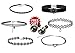 FASHION WANG 6 PCS CHOKER NECKLACE SET - INCLUDES - FREE GIFT - Womens Black Classic Velvet Like Choker, Women and Girls Classic Choker With Metal Details, Tatoo Necklace with Pendant