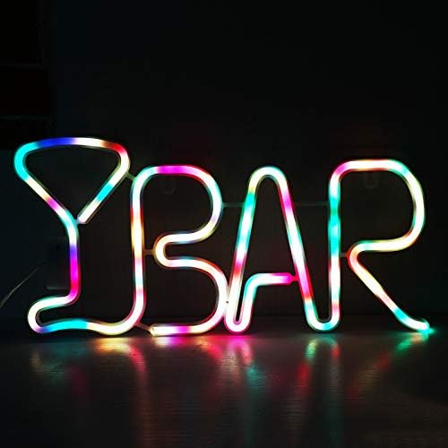 LED Neon Light Up Bar Signs with Lights 