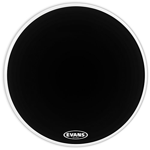 Evans EQ3 Resonant Black Bass Drum Head, No Port, 26 Inch