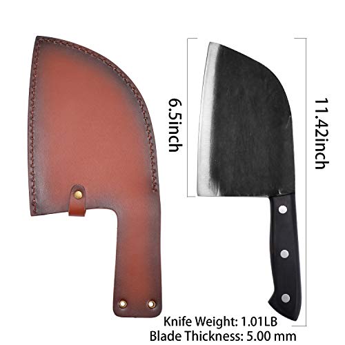 Handmade Full Tang Butcher Knife Serbian Chefs Knife Made of