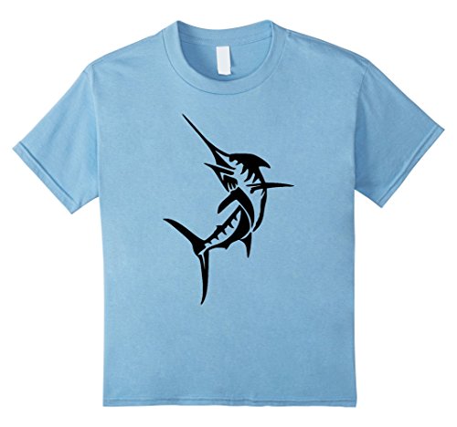Kids Swordfish Silhouette T-Shirt 6 Baby Blue