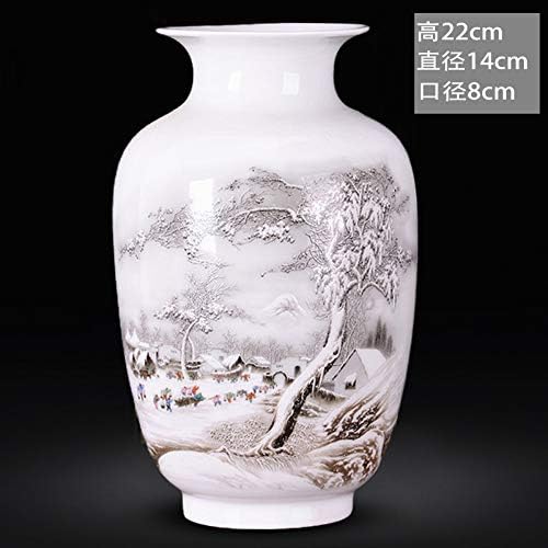 THEAORNAMENTS Ceramic Ornaments Chinese Vase Flower Arrangement Living Room Countertop Decoration Pastel Vase Wine Cabinet Home Decoration Craft Jewelry