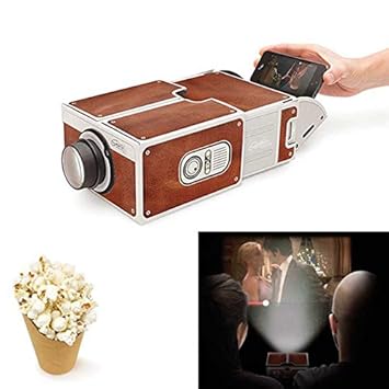 Thboxes DIY 3D Projector Cardboard Mini Smartphone Projector Light Novelty Adjustable Mobile Phone Projector Portable Cinema