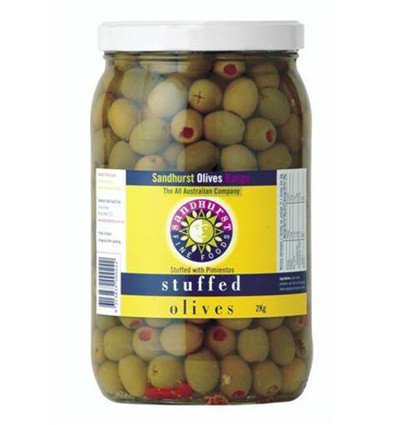 Sandhurst Fine Foods Stuffed Green Olives 2kg by Sandhurst Fine Foods