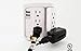 ECOPlugs 6 Outlet Swivel Wall Adapter, Swivel Outlet with USB Ports, Swivel Wall Tap Adapter White