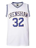 MOLPE Wright 32 Crenshaw Basketball Jersey S-XXXL White, 90S Hip Hop Clothing for Party, 2-Layer Stitched Letters and Numbers