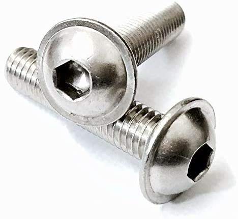 KADco® Flanged Button Head Socket Flange Screws Bolts A2 Stainless Steel (M6 x 6mm (20 pcs))