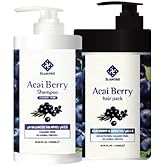 Elabore Acai Berry Super Hair Pack & (Sulfate Free) Shampoo Set 33.80fl.oz/ 1000ml