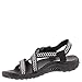 Skechers Modern Comfort Sandals Women's Reggae Kooky Flat Sandal,black/grey,9 M US