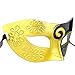 IETANG 10pcs Set Mardi Gras Half Masquerades Venetian Masks Costumes Party Accessory (1-gold&black)