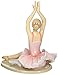 Cosmos 10624 Fine Porcelain Ballerina Posing in Pink Dress Figurine, 4-3/4-Inch