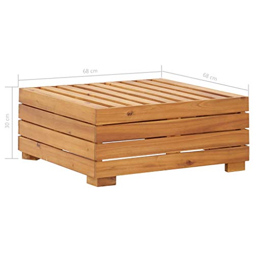 Tidyard Modular-Tisch 1 STK.aus massivem Akazienholz,Garten-Sofagarnitur Garten-Lounge-Set Gartengarnitur Sitzgruppe 68 x 68 x 30 cm – Bild 3