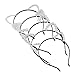 Tfoddy 5Pcs Diamond Cat Ear Hair Headbands for Girls, Young Ladies.