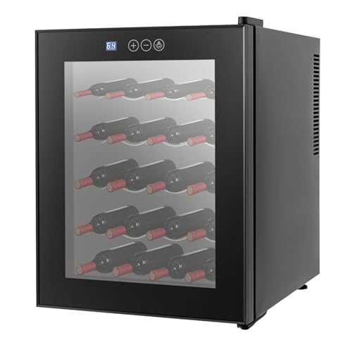 KOLHGNSE Wine Cooler,20 Bottle Counter Top Red & White Wine Cellar, for Home Bar, Apartment, Condo,Quiet Operation Fridge