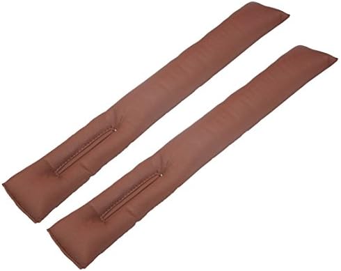 TASOM 2 Pc Car Auto Seat Gap Fillers Soft PU Leather Pad Holster Catch Item Dropping under Seat like Keys Cellphone Camera Wallet Purse Mirror Coins Pen - 2 Pads (Brown)