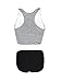 GEEK LIGHTING Women Girls 2 Piece Swimsuits High Waisted Bathing Suits Bikini Set (Large, Black)