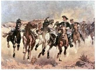 Frederic Remington - Dismounted: The 4th Troopers Moving Art Print Giclee
