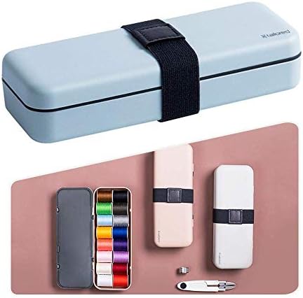 PIPIJIA Mini Sewing Kit for Home, DIY Travel Premium Sewing Supplies with 30 XL Thread, Needles, Scissor, Thimble, Tape Measure, Portable Mending Set, Beginners and Emergency Home Repair (Blue)