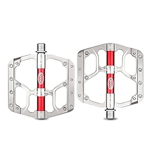 Fiets Pedalen Brede Platte Mountain Road Fietsen Fiets Pedaal 3 Verzegelde Lagers 9/16 “Aluminiummet Verwijderbare Antislip Schoenplaatjes Mtb Pedalen