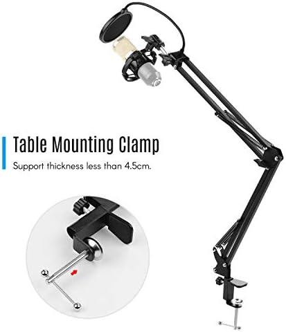 Desk microphone holder with shockproof clamp.